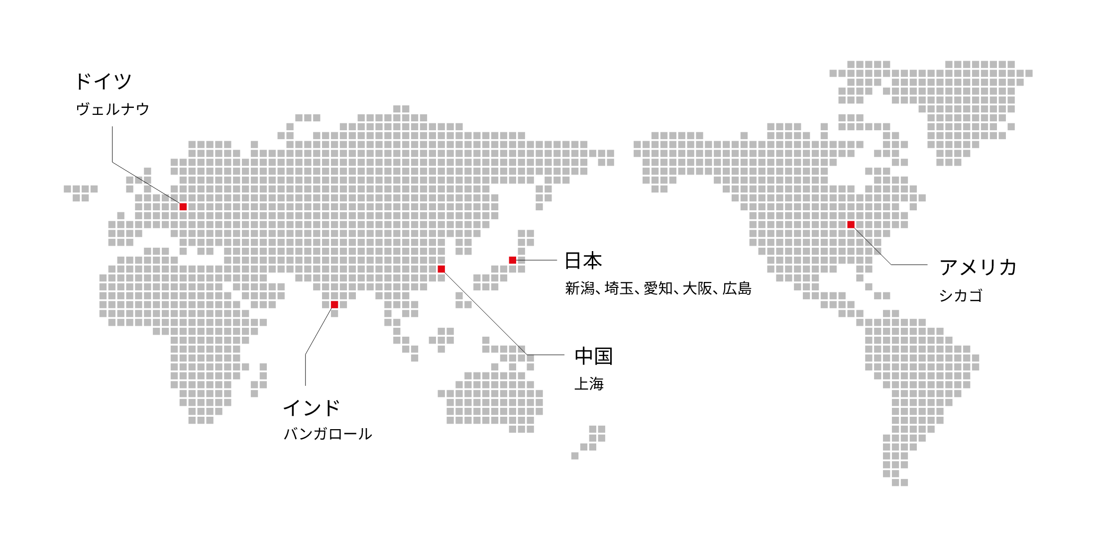 拠点一覧の世界地図
